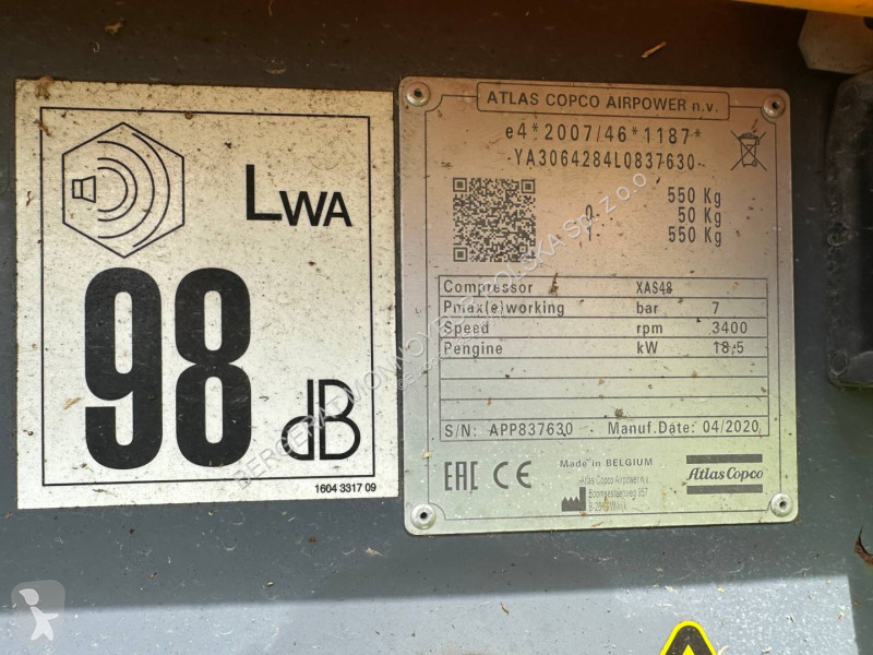 Atlas Copco XAS48 construction