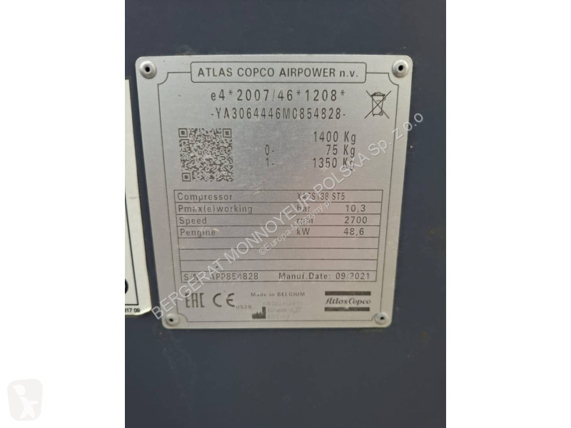 Material de obra Atlas Copco XATS138