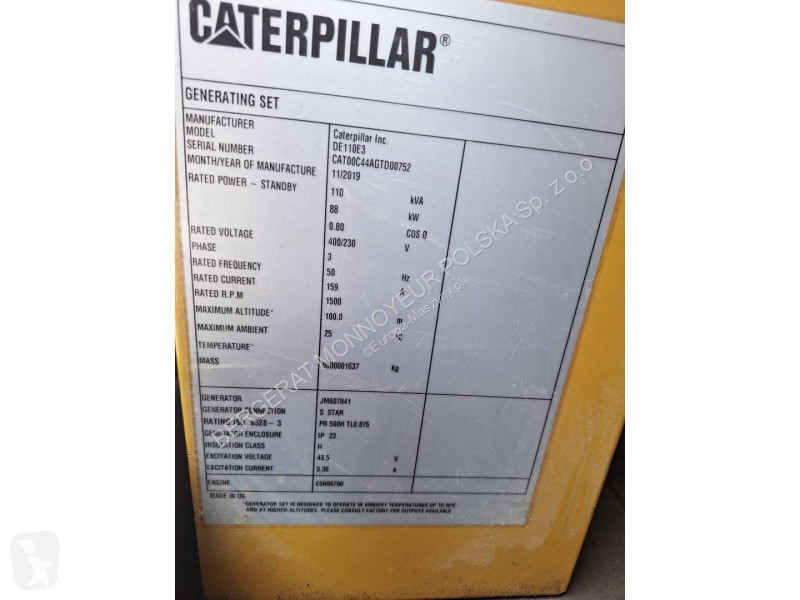 Material de obra Caterpillar DE110E3