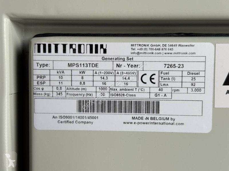 Sprzęt budowlany Kubota D722 - MPS113TDE - 10...