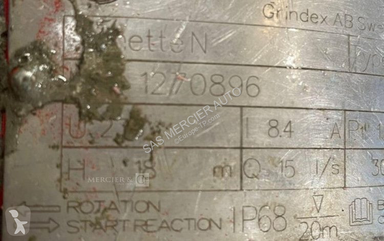 Matériel de chantier Grindex pompe immergee