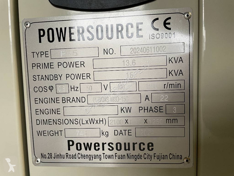 Matériel de chantier Perkins 403D-15 - 15 kVA...