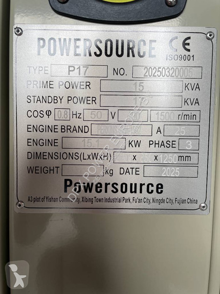 Matériel de chantier Perkins 403A-15G2 - 17 kVA...