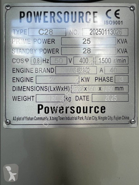 Material de obra Cummins 4B3.9-G2 - 28 kVA...