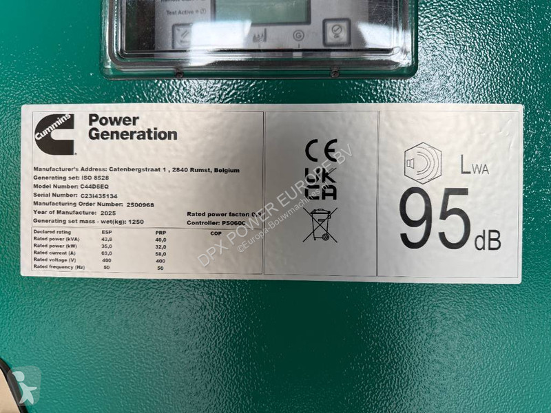 Materiaal voor de bouw Cummins C44D5EQ - 44 kVA...