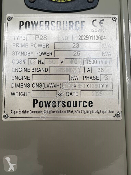 آلة لمواقع البناء Perkins 404-22TG - 28 kVA...