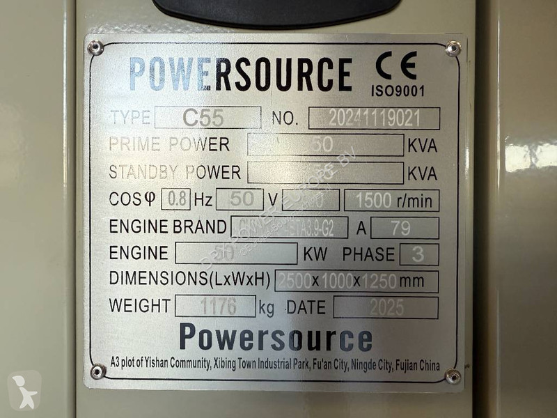 Material de obra Cummins 4BTA3.9-G2 - 55 kVA...