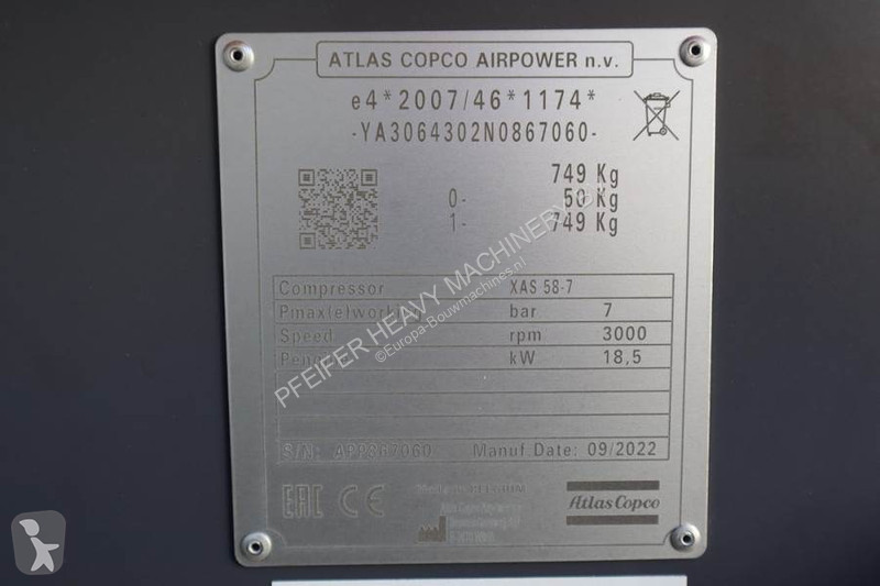 Entreprenørmaskiner Atlas Copco XAS 58-7 Valid...