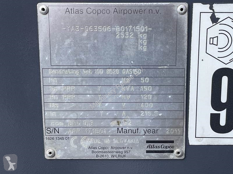 آلة لمواقع البناء Atlas Copco QAS 150