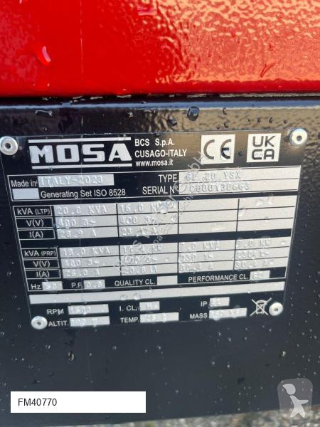 Materiaal voor de bouw Mosa GE 20 YSX