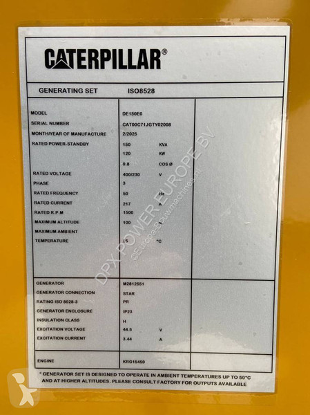 Строительное оборудование Caterpillar DE150E0 -...