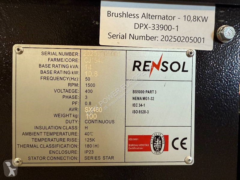 Stavebný stroj  CJ164C - 13,5 kVA Alternator -...