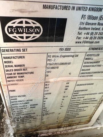 Stavebný stroj Perkins Wilson P33-2. 33kVA. ....