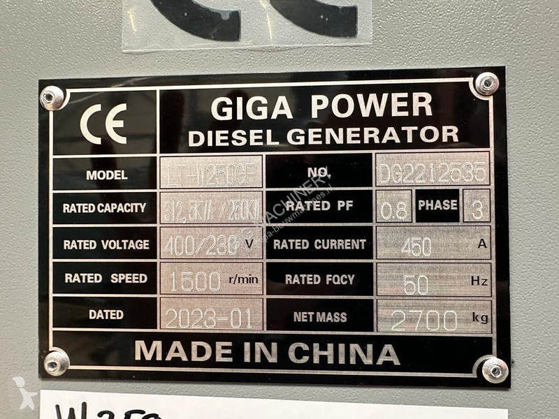 Materiaal voor de bouw  LT-W250GF 312.5KVA...