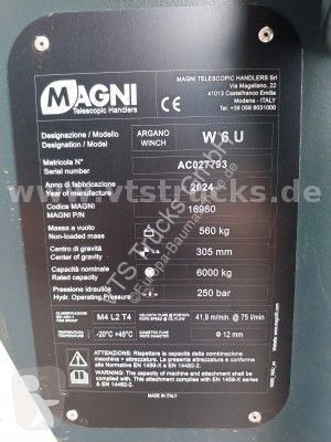 Stavebný stroj  Magni 6t Winde W6U Manitou 3x...