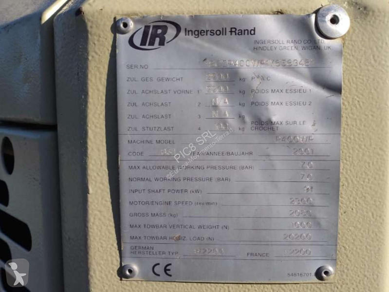 Entreprenørmaskiner Ingersoll rand P400WP
