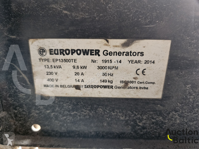 Építőipari munkagép Europower EP 13500TE
