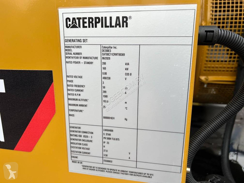آلة لمواقع البناء Caterpillar DE 200 E3 200 kva...