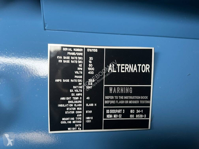 آلة لمواقع البناء Ricardo 20KVA 16KW SILENT...