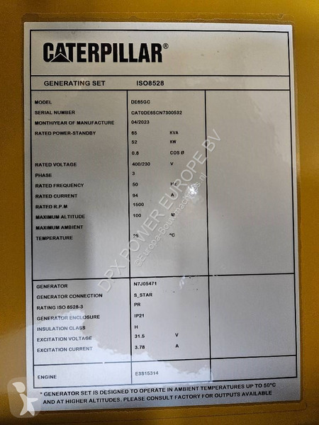 Materiaal voor de bouw Caterpillar DE65GC - 65...