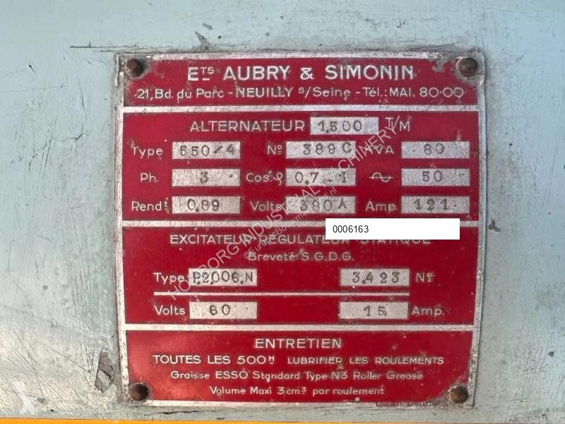 Materiaal voor de bouw DAF DHTD 825 A 80 kVA...