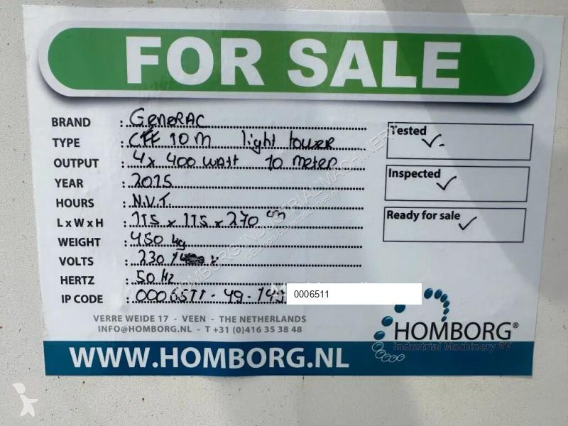 Entreprenørmaskiner Generac CTF10M 10 meter 230...