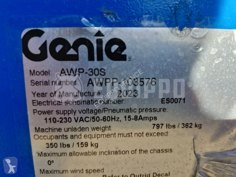 Nacelle Genie AWP 30 S (9m)