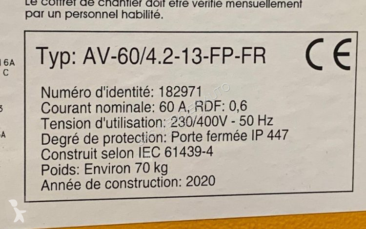Utilaje de santier  coffret de protection chantier