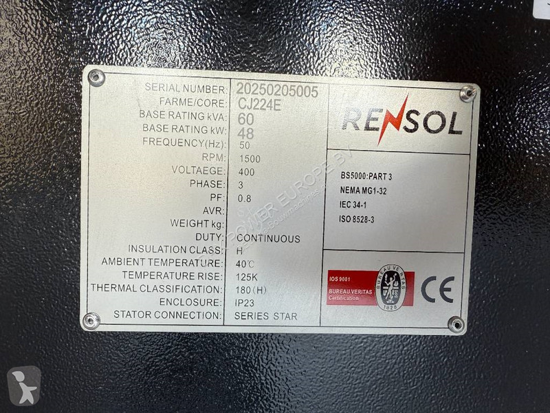 Stavebný stroj  CJ224E - 60 kVA Alternator -...