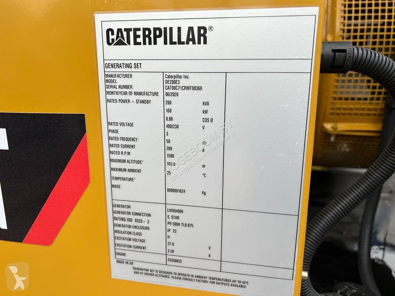 Stavebný stroj Caterpillar DE 200 E3 ( 200kva )...