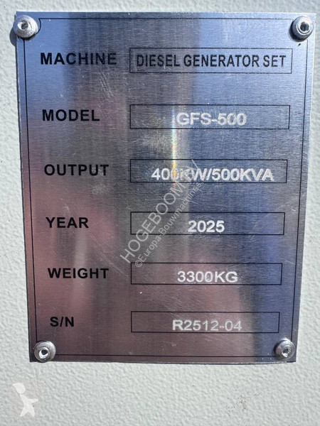 آلة لمواقع البناء Ricardo 500kva (400KW) silent...