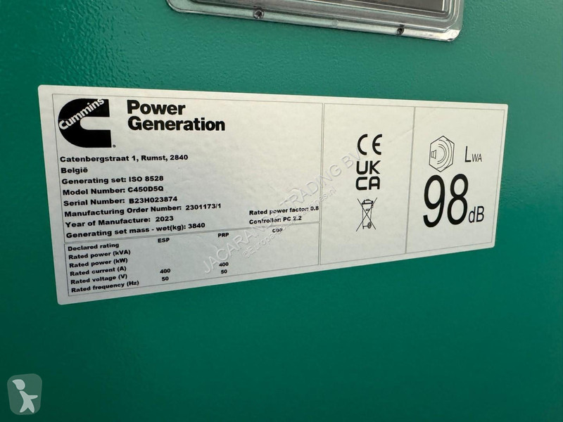 آلة لمواقع البناء Cummins C450D5Q(S) GENERATOR...