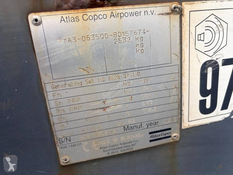 Matériel de chantier Atlas Copco XAS150