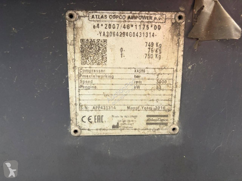 Matériel de chantier Atlas Copco XAS88