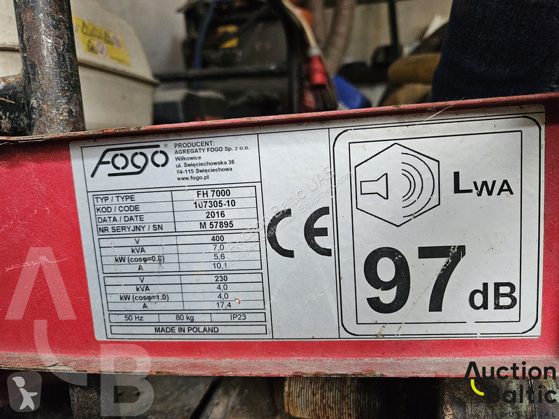 Építőipari munkagép Fogo FH 7000