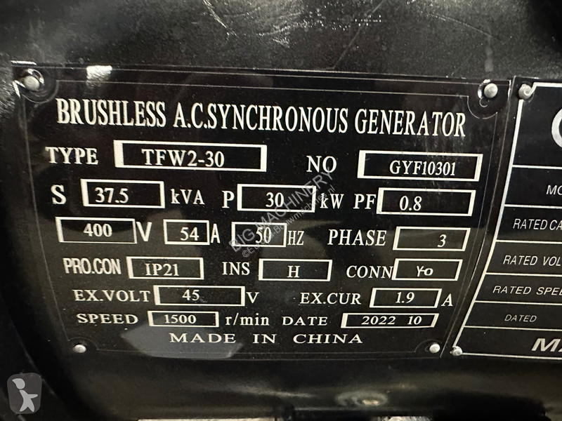 Materiaal voor de bouw  37.5 KVA Open generator...