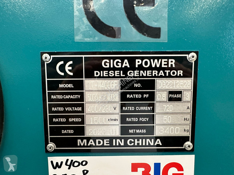 Mezzo da cantiere  Giga power 500 kVa silent...