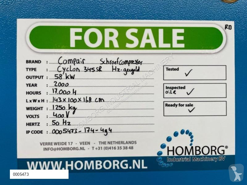 Materiaal voor de bouw Compair Cyclon 345 SR,...