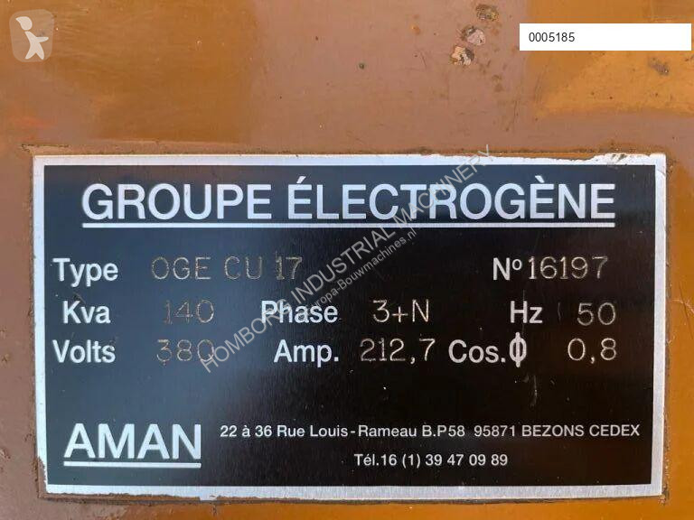 آلة لمواقع البناء Cummins 140 kVA Leroy Somer...