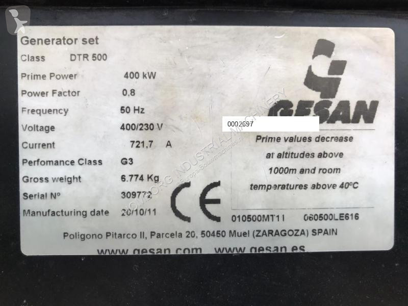 Entreprenørmaskiner Gesan DTR 500 kVA...