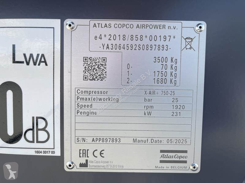 Entreprenørmaskiner Atlas Copco X-AIR+750-25
