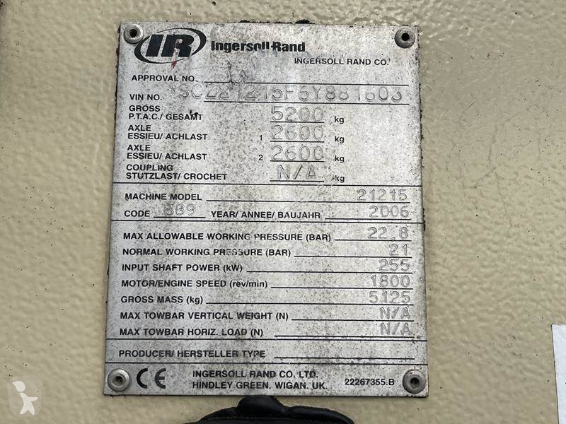 Material de obra Ingersoll rand 21 / 215 - N