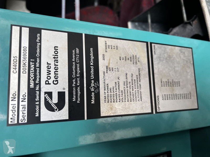 Utilaje de santier Cummins C440 D5