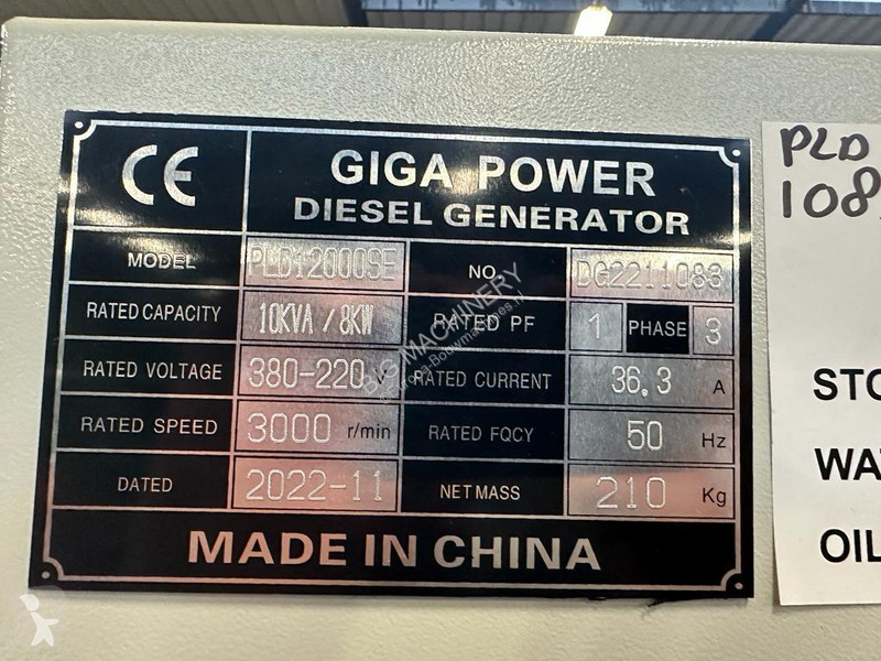 Stavebný stroj  PLD12000SE 10 kVA silent generator