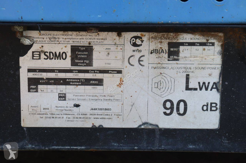 Matériel de chantier SDMO J44K