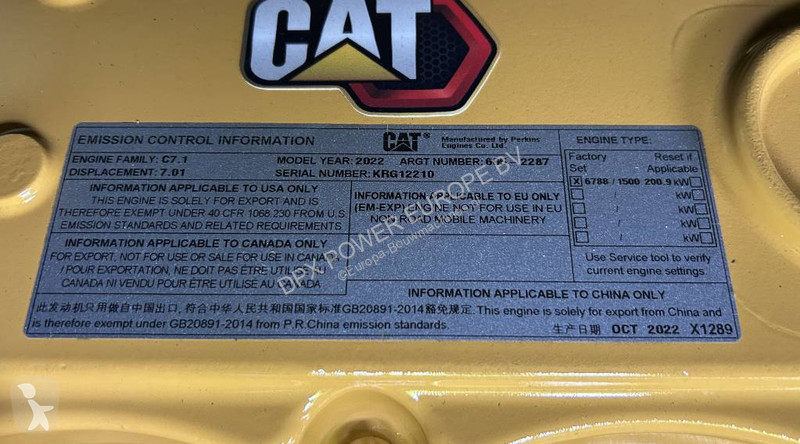 Material de obra Caterpillar DE220GC - 220 kVA...