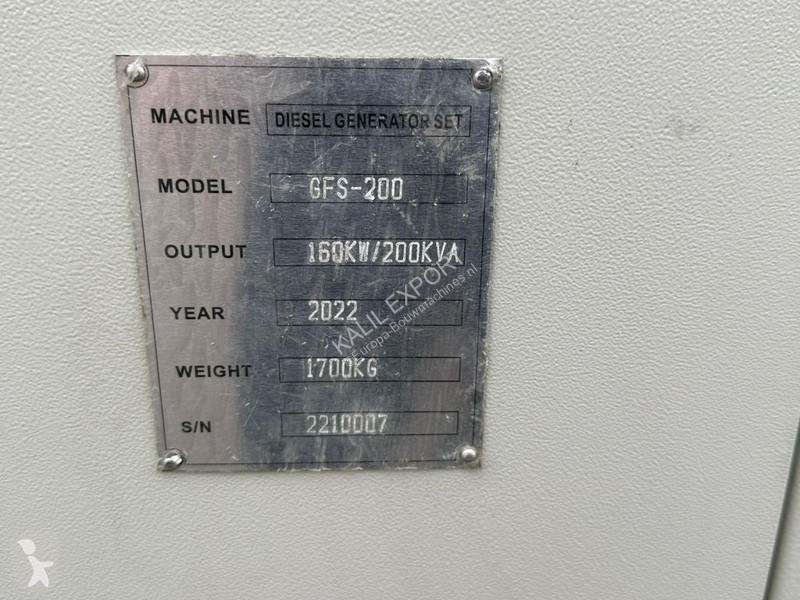 Vägbyggmaterial Ricardo 200 KVA (160KW) Silent...
