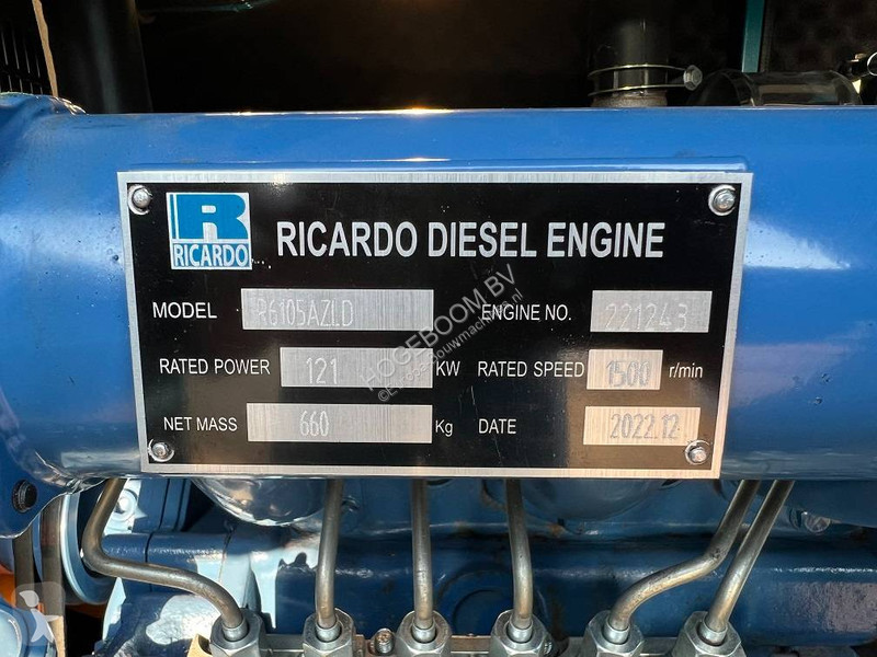 Entreprenørmaskiner Ricardo 150KVA (120KW)...