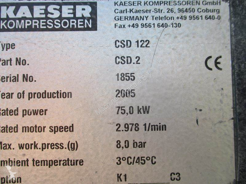 Materiaal voor de bouw Kaeser CSD 122