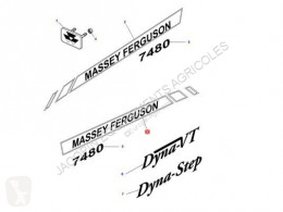 Massey Ferguson Revêtement Emblème décalcomanie capot droite pour tracteur à roues 5400 neuf neu Teil für Landwirtschftstraktor